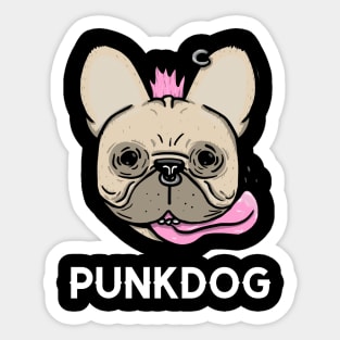 Punk Pug With Piercings Sticker